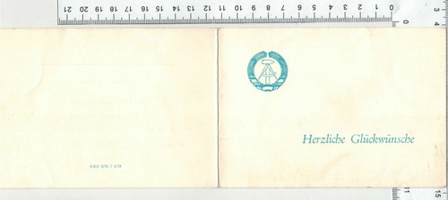 DDR-Glückwunschkarte