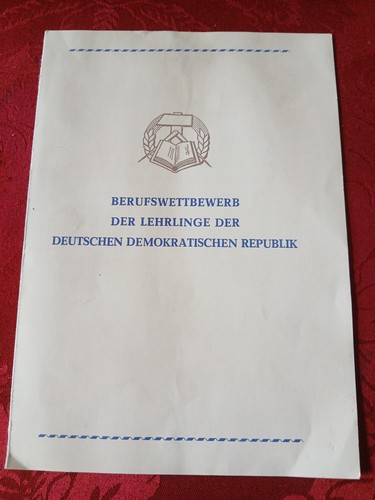 Ddr urkunde berufswettbewerb - ddr,