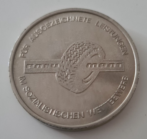 Ddr medaille veb reifenwerk - ddr,