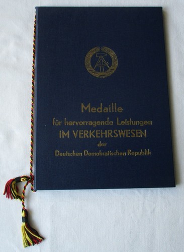 Ddr urkunde zur medaille für - ddr,