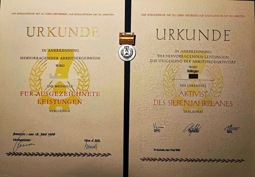Ddr urkunde für - ddr, „für